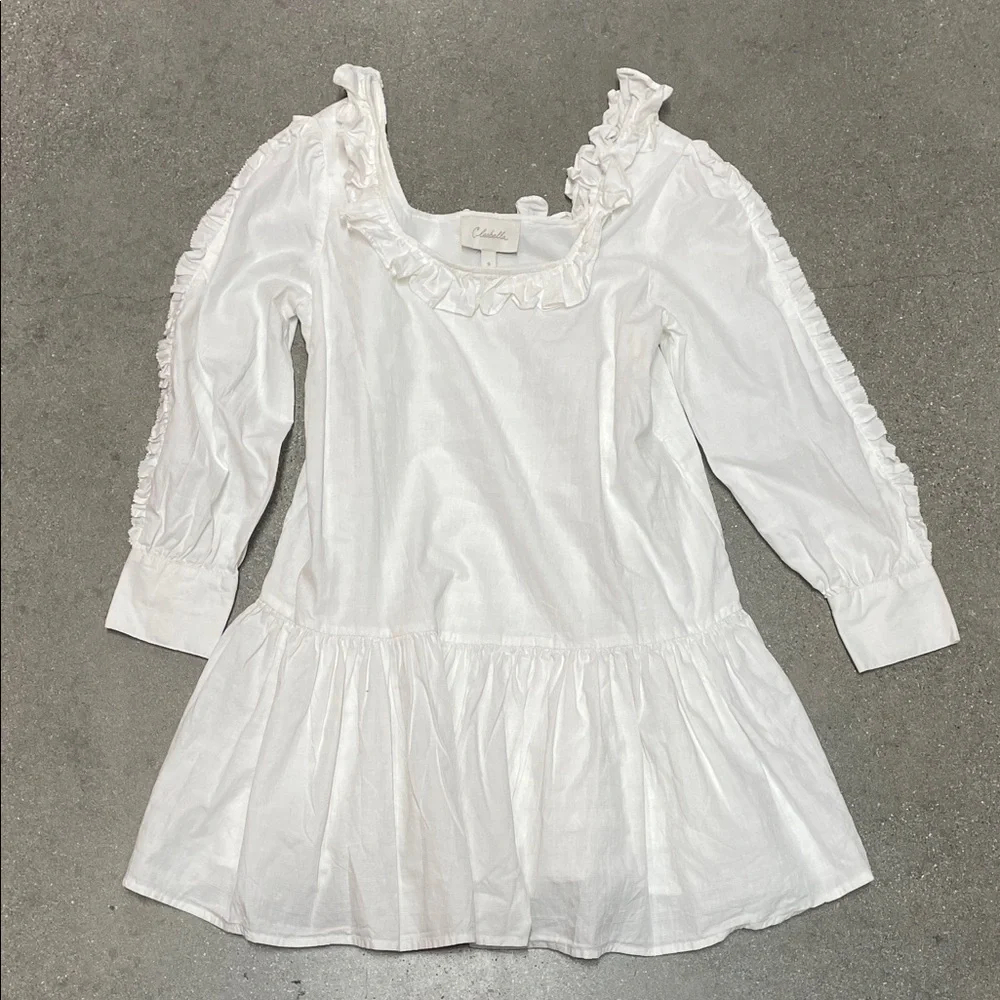 Cleobella White Ruffle Dress - Picture 1 of 9